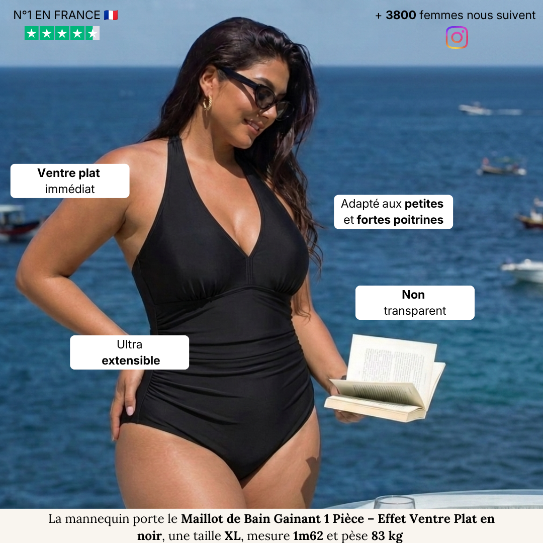 Maillot de Bain Gainant 1 Pièce - Effet Ventre Plat