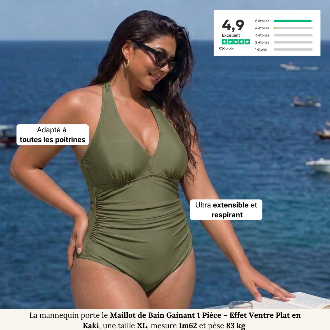 Maillot de Bain Gainant 1 Pièce - Effet Ventre Plat